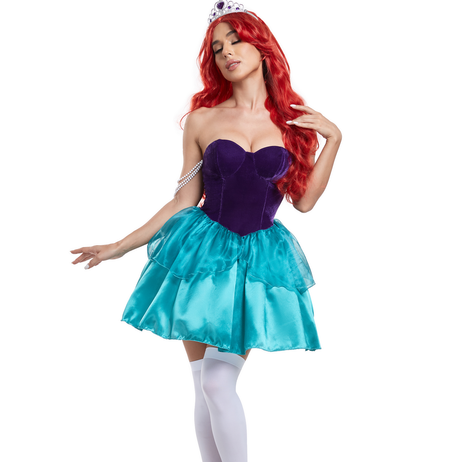 Mermaid Princess Dress Ariel Costume Sexy Halloween Party Cosplay Birthday Dress